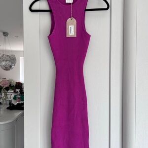 Elegant Purple Sleeveless Dress